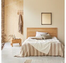 Tête de lit en bois de teck Minimalys H 95 x L 165 x P 3 cm