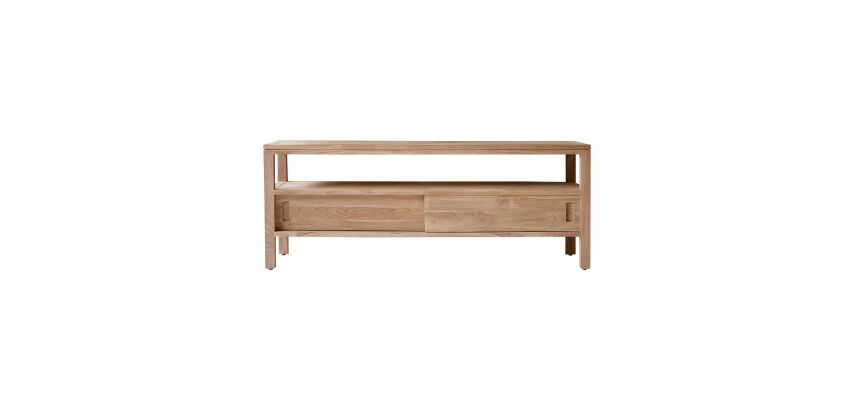 Meuble TV Anton en teck massif L 130 cm