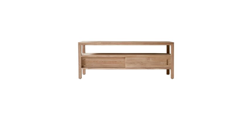 Meuble TV Anton en teck massif L 130 cm
