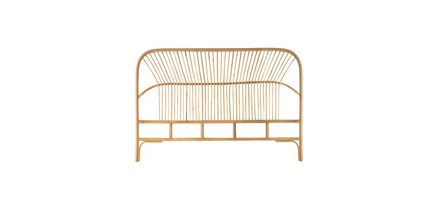 Tête de lit en tiges de rotin Colette H 111 x L 160 x P 3 cm