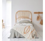 Tête de lit en tiges de rotin Colette H 111 x L 90 x P 3 cm