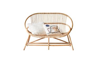 Canapé Leontie en rotin 2 places