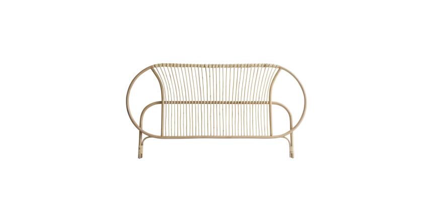 Tête de lit en tiges de rotin Léontie H 100 x L 190 x P 6 cm