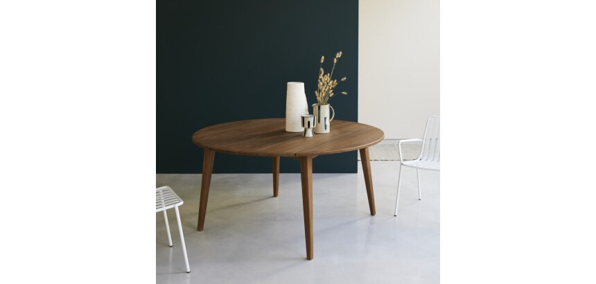 Table à manger Grasshopper en teck massif recyclé 8 personnes - intérieur et extérieur
