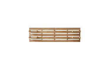 Tête de lit avec étagères en bois de teck Urbain H 76 x L 270 x P 5 cm