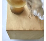 Commode en orme massif et cannage Luis