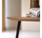 Table basse Temis en acacia massif, ronde Ø 80 cm