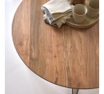 Table basse Temis en acacia massif, ronde Ø 80 cm