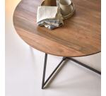 Table basse Temis en acacia massif, ronde Ø 80 cm