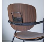 Chaise Ada en noyer et métal