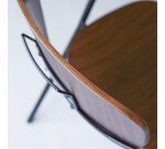 Chaise Ada en noyer et métal