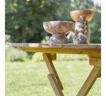 Ensemble d'extérieur en bois de teck Andria 2 H 75 x L 120 x P 120 cm