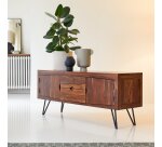 Meuble TV Bonnie en palissandre massif L 150 cm