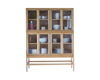 Vitrine double Alex en mindi H 160 cm