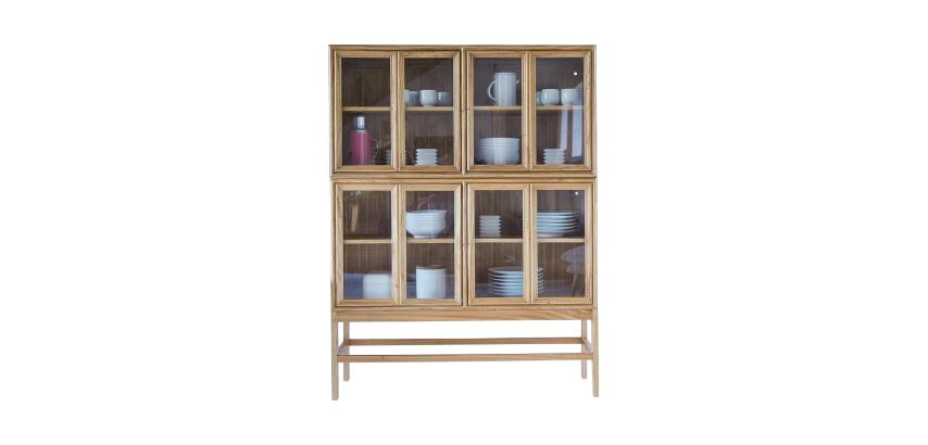 Vitrine double Alex en mindi H 160 cm