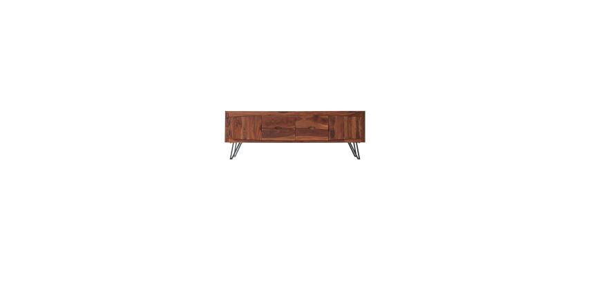 Meuble TV Bonnie en palissandre massif L 180 cm