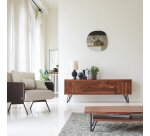 Meuble TV Bonnie en palissandre massif L 180 cm