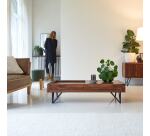 Table basse Bonnie en palissandre massif, rectangulaire 120 x 68 cm