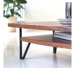 Table basse Bonnie en palissandre massif 110 x 60 cm