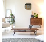 Table basse Bonnie en palissandre massif 110 x 60 cm