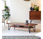 Table basse Bonnie en palissandre massif 110 x 60 cm