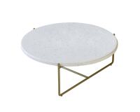 Table basse Anatole confetti en Terrazzo et métal Ø 80 cm
