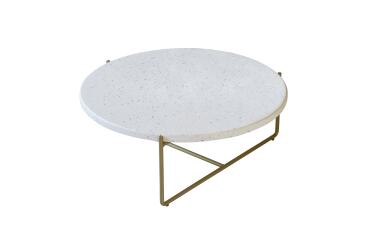 Table basse Anatole confetti en Terrazzo et métal Ø 80 cm