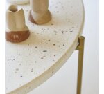 Table basse Anatole confetti en Terrazzo et métal Ø 80 cm