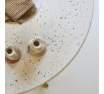 Table basse Anatole confetti en Terrazzo et métal Ø 80 cm