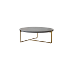 Table basse Anatole grey en Terrazzo et métal Ø 80 cm
