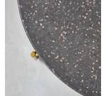 Table basse Anatole grey en Terrazzo et métal Ø 80 cm