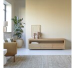 Meuble TV en bois de teck Anoa H 55 x L 180 x P 45 cm