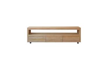Meuble TV en bois de teck Anoa H 55 x L 180 x P 45 cm