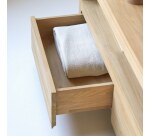 Meuble TV en bois de teck Anoa H 55 x L 180 x P 45 cm