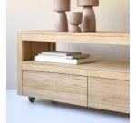 Meuble TV en bois de teck Anoa H 55 x L 180 x P 45 cm