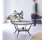 Table basse Ambre en marbre et metal