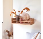 Etagère murale en bois de teck Ugo H 15 x L 60 x P 20 cm