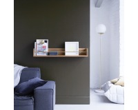 Etagère murale en bois de teck Sasha H 15 x L 100 x P 20 cm