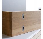 Etagère murale en bois de teck Sasha H 15 x L 100 x P 20 cm