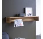 Etagère murale en bois de teck Sasha H 15 x L 100 x P 20 cm