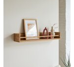 Etagère murale en bois de teck Ugo H 15 x L 100 x P 20 cm