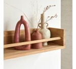Etagère murale en bois de teck Ugo H 15 x L 100 x P 20 cm