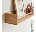 Etagère murale en bois de teck Ugo H 15 x L 100 x P 20 cm