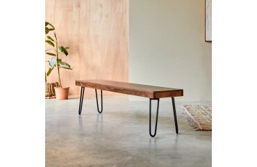 Banc Helga en palissandre massif, largeur 180 cm