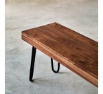 Banc Helga en palissandre massif, largeur 180 cm