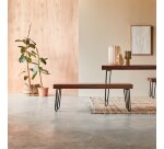 Banc Helga en palissandre massif, largeur 135 cm