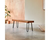 Banc Helga en palissandre massif, largeur 135 cm