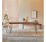 Table Helga en palissandre L 210 x P 75 cm, 6 à personnes