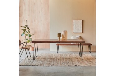 Table Helga en palissandre L 210 x P 75 cm, 6 à personnes