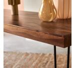 Table Helga en palissandre L 210 x P 75 cm, 6 à personnes